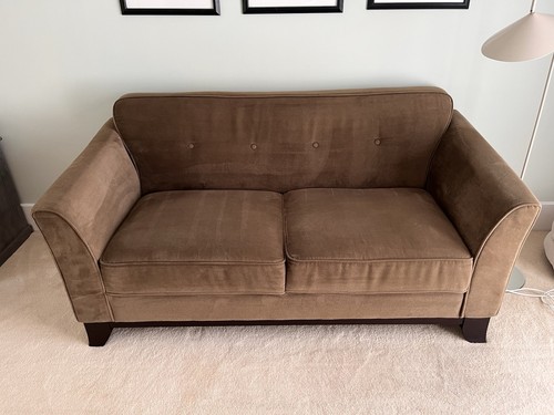Brown fabric seater sofa - fabric, 2
