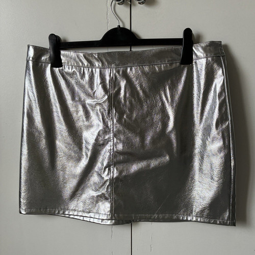 New look silver metallic faux - look,