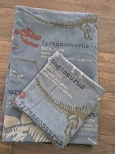 Single Duvet Cover & Pillow Case Dinosaur Stegosaurus Diplodocus Blue Green