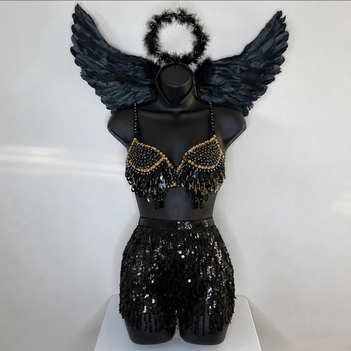 Black angel halloween - black,