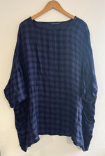 Blue Check Blouse by Cut Loose - One Size