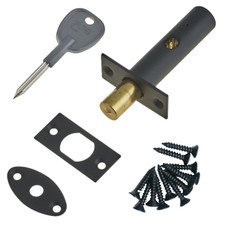 DOOR RACK BOLT Mortice Dead Lock Star Key EXTRA Security CHROME BRASS BLACK +Key