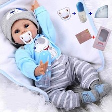 22" Reborn Dolls Baby Vinyl Silicone Handmade Realistic Newborn Doll Xmas Gift