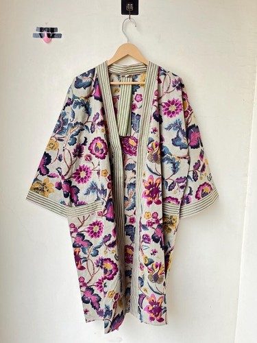 Handmad beige floral cotton - handmad,