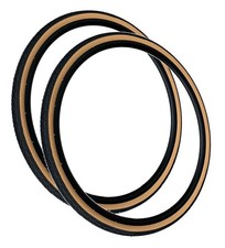 Baldys 700 x 38c Hybrid Trekking Bike TYREs TUBEs TAN AMBER WALL Slick Tread