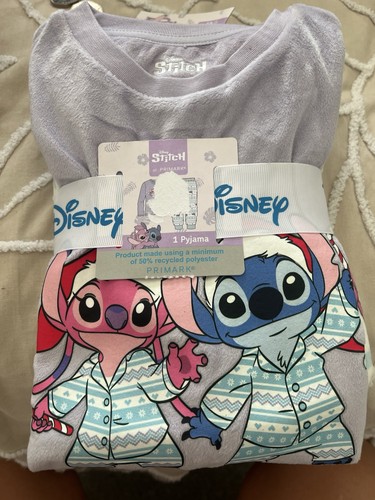 Girls stitch fleece pyjamas - stitch,