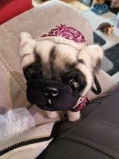 This is a vintage 1990 Fuzzynations Pug Handbag.