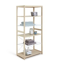  Flicka Open 5 Shelf Wardrobe - Pine | Clothes Storage Unit