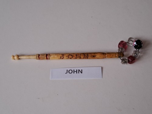 Antique bone lace bobbin with - antique,