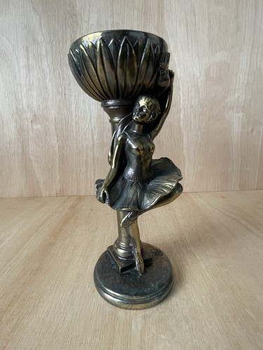 Bronze gold toned art - gold, deco