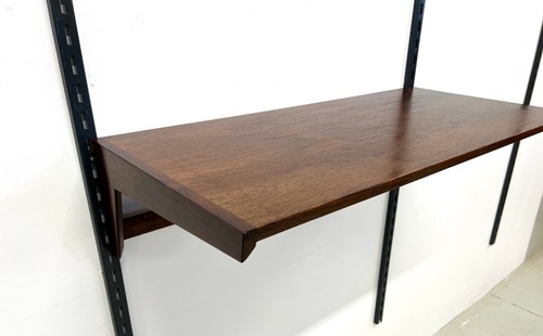 Rosewood vintage desk - desk, shelf