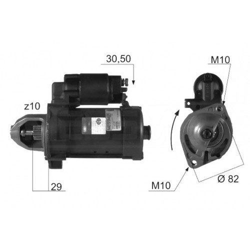 Starter motor em094q - starter,
