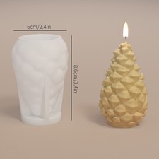 Pine Cone Silicone Mold 3D Christmas Pinecone Soap Clay Mold Silicone Xmas Decor