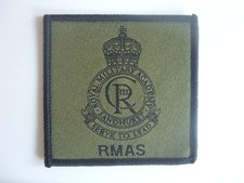 Royal Military Academy Sandhurst "RMAS" TRF ARM BADGE -  BRITISH ARMY