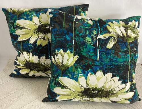 Pair vintage retro cushions - vintage,