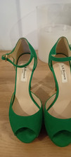 Ladies L.K.Bennett Green  Vel Suede Shoes Size UK 4 Size 37 Fantastic Condition