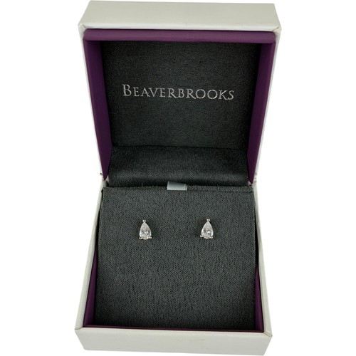 Beaverbrooks teardrop stud - teardrop,