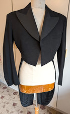 Vintage 1930s black wool tail