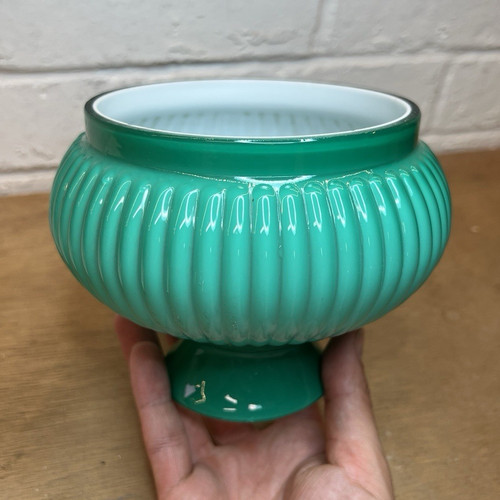 Vintage green glass student