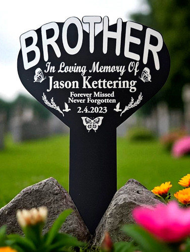 Bother heart memorial plaque - bother,