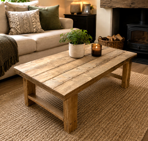 Chunky solid wood coffee - chunky,