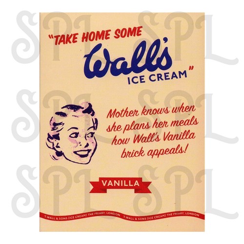 Wall ice cream retro replica - cream,