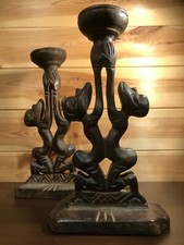 Pair of Wooden Tribal Art