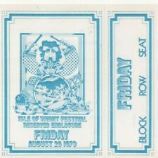Isle Of Wight Festival 1970 UK unused Reserved Ticket for Friday 28th  Aug