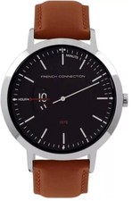 French Connection Mens Watch with Brown Leather Strap FC1330TU