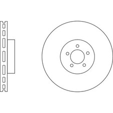 2x Brake Discs Vented For