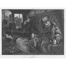 LANCE CALKIN Wanted - Antique Print 1893