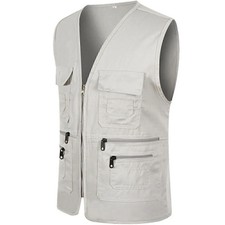 Mens Multi-Pocket Utility Vest