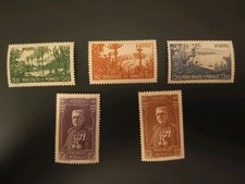 MONACO 1937/ PRO CHARITY, SET OF 5 INTACT VALUES MNH**