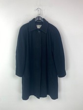 Windsmoor Black Wool Coat Made in England Vintage Winter Warm UK 14–16