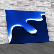 Mercury Chrome Abstract Liquid Meta Data Canvas Print Large Picture Wall Art