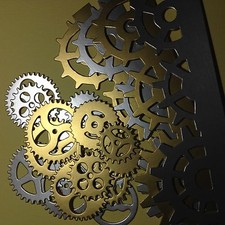Cogs Gears Clock Works Engine