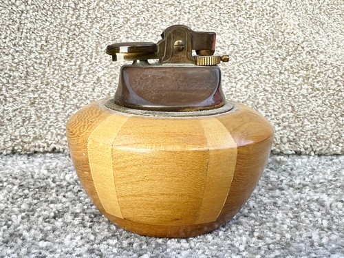 Vintage wooden table lighter - wooden,