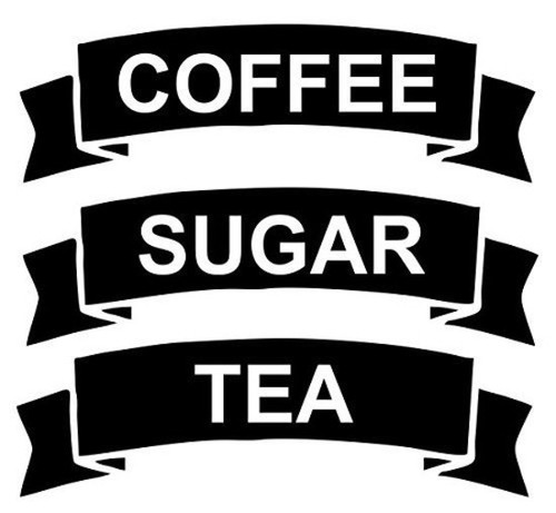 Ribbon set coffee - of, coffee/tea/sugar