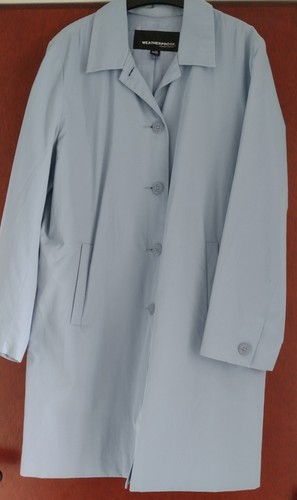 Women trench coat - pale, blue