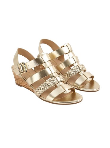 Gold plaited strap - gold,