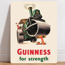 Guinness For Strength Pub Bar Vintage Aluminium Metal Sign Wall Art Poster Gift
