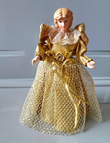 Vintage christmas gold ceramic - vintage,