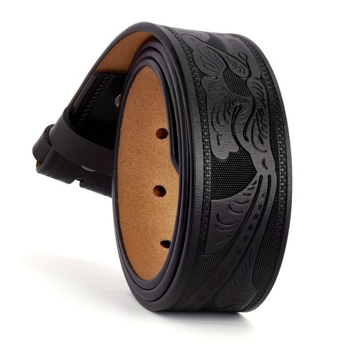 Genuine leather vintage belt - leather,