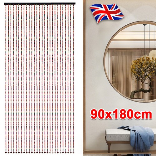 180 90cm wooden beaded door - 90cm,