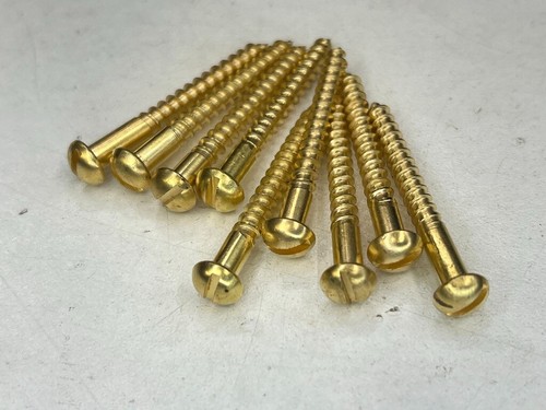 Brass round wood screws - round,