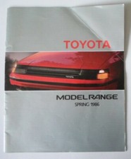 TOYOTA RANGE orig 1986 UK Mkt Sales Brochure - MR2 Celica Supra Corolla GT Coupe