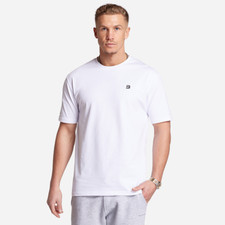 Bee Inspired Signature Logo on Chest Crew Neck Shorts Sleeves T-Shirt - WHITE