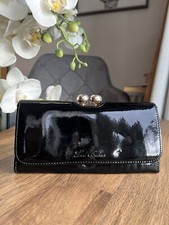 TED BAKER purse black patent leather wallet RRP £89