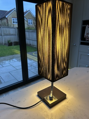 Black designer bedside lamp - bedside,
