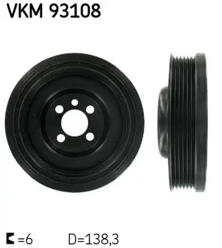 Crankshaft pulley vkm 93108 - pulley,